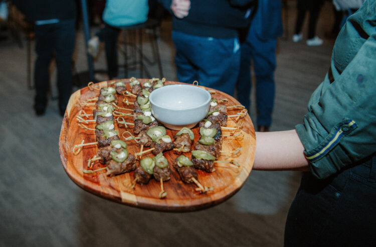 A tray of canapes