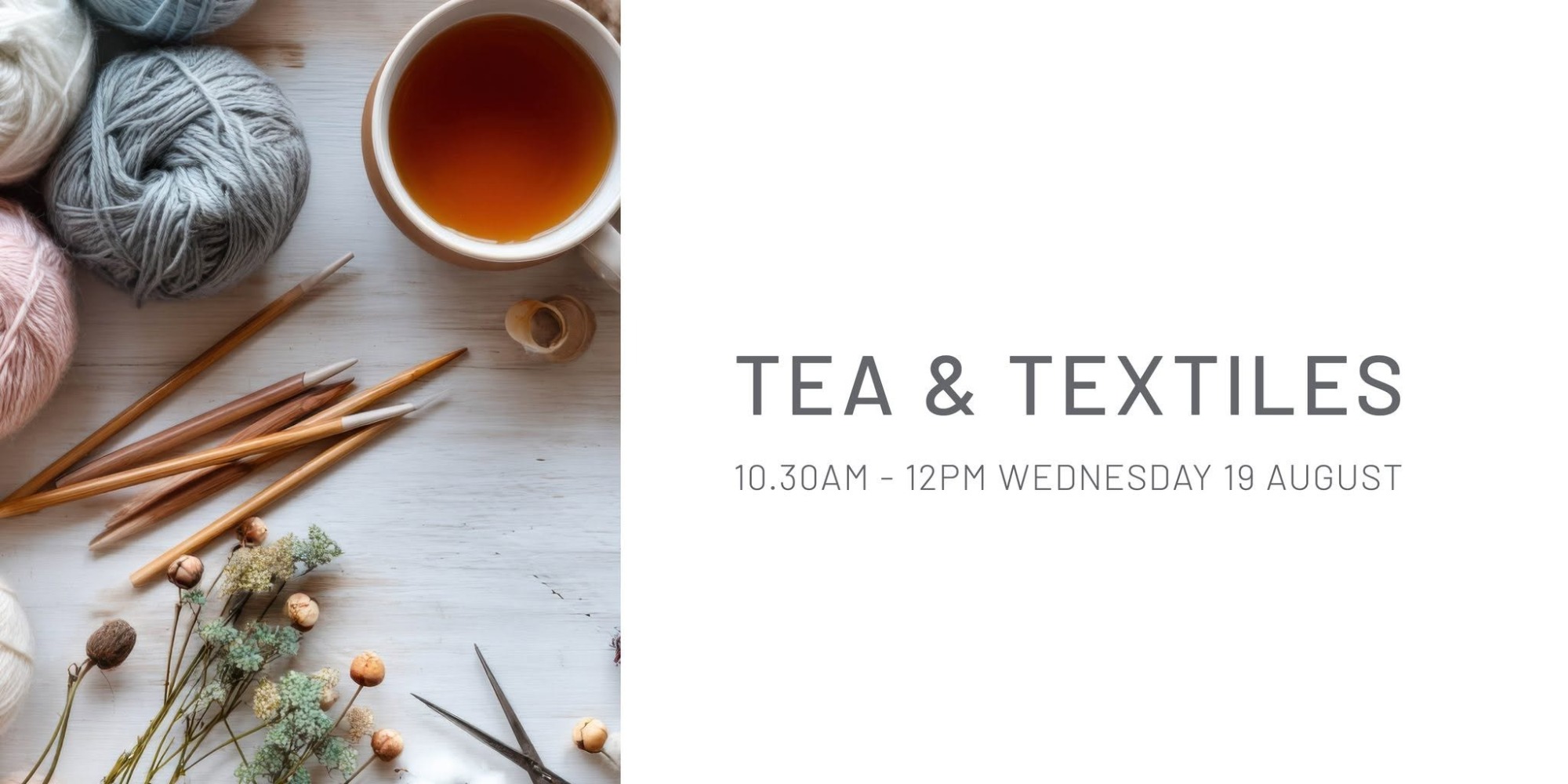 Tea & Textiles Event Banner